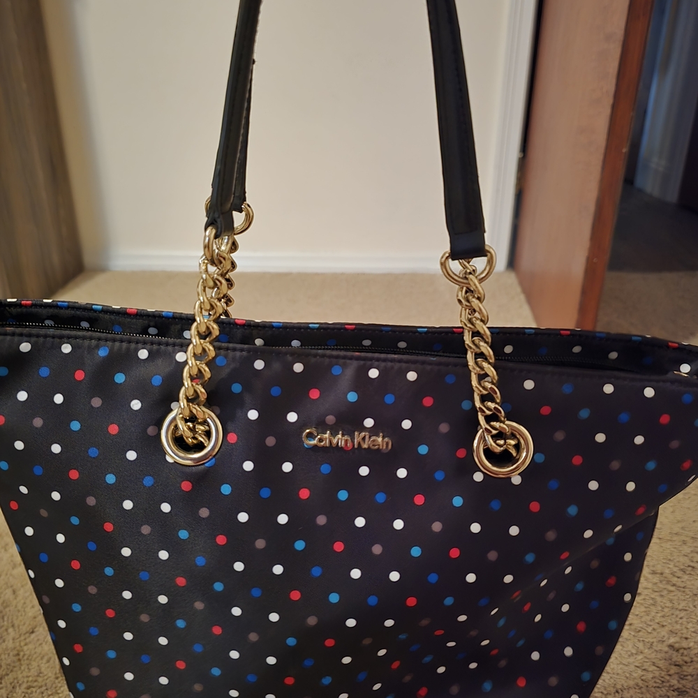 Calvin Klein Black Polka Dot Women's Bag